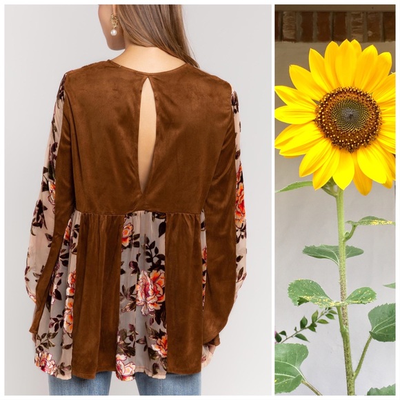 POL 70’s Vintage Style Velvet Embroidered Tunic - Picture 4 of 10